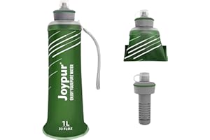 joypur Bouteille d'eau pliable avec filtre 650ML/1L - Bouteille d'eau Outdoor Survival avec filtre pour l'eau potable Outdoor avec filtre avec capacité de filtration de 5000 L