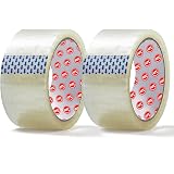 AIPL BOPP Packaging Clear Tape - 48MM x 50 Meter| Pack of 2 | for Packaging Decorating and DIY works: 