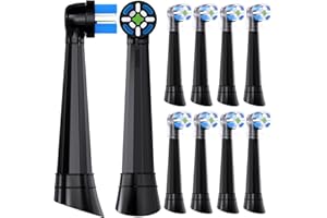 OTHANARY Kompatybilne z Oral-B iO 3/4/5/6/7/8/9/10 Ultimate Clean, elektryczne końcówki szczoteczki do zębów, do elektrycznych szczoteczek do zębów Oral-B iO, 10 sztuk (czarne)