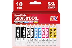 Starink CLI 581 PGI 580 XXL für Canon Druckerpatronen 580 581 Multipack, PGI-580 CLI-581 für Canon Pixma TR8550 TS705 TS6350 TS6250 TS6150 TS8250 TS8150 TS9550 TS6351 TS6151 TS6251 TR8500 TR7550,10 P