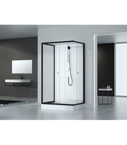 Marwell NEPTUN II Runddusche 90x90x195 Cm - Mit Hebe-Senk-Mechanismus, ESG-Glas