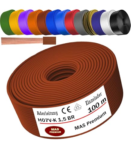 Lapp 4527001 H07V-U 1,5 Mm² Aderleitung 100 M – Grün-gelb, Starr, Für Installation, 450/750 V
