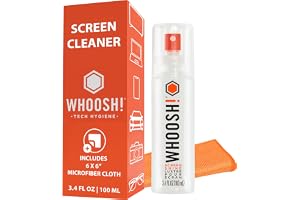 WHOOSH! Skärmrengörare Go XL 100 ml, Påfyllningsbar, Utan Alkohol, Inga Ränder, , Laptop, Glasögon, Bil, TV OLED, Mikrofiberduk Ingår