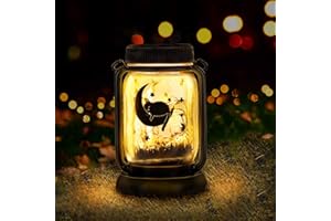 JIAUFU Gartenlampe Solar Dekor, (Suspension Platzierung Erdung 3in1), Solar Outdoor Garten/Zaun/Pfad/Dekor Lichter, Geschenke für Katzenliebhaber, Katzen-Gedenkgeschenke bei Verlust einer Katze ﻿