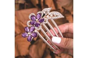 Bohend Diamante de imitación Peine Cristal postizos Nupcial Accesorios para el cabello para mujeres y niñas (4)