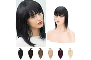 Silk-co Treski do przedłużania włosów, prawdziwe włosy, Clip in, prawdziwe włosy, gładkie, 7A, 7 x 13 cm, podstawa 35 cm-44 g 01# królik czarny