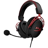 HyperX Cloud Alpha Binaural Headband Black, Red – Headphones (PC/Gaming, Binaural, Headband, Black, Red, Aluminium, Discord, 