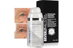 Powerful Instant Facelift and Eye Cream for Men - Eye Bags Remover Men, Dark Circle Eye Cream Men, Eye Cream for Dark Circles and Puffy Eyes, Hydrating Men Eye Cream, 30ml by Beverly Hills