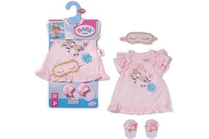 BABY born Koszula nocna z maską do spania i kapciami dla lalek 43 cm, 838761 Zapf Creation