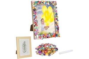 DKINY Bricolage Cadre Photo Mer Coquillge avec Colles Laiteuses Loisir Créatif d'Été pour Enfant Activité Manuelle Fête Vacance Ete Cadeau Anniversaire Souvenir Plage