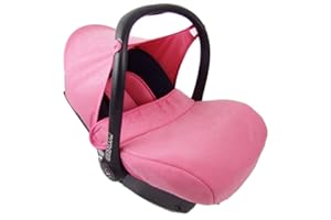 BAMBINIWELT kompl. Ersatzbezug für Maxi-Cosi CabrioFix 7-tlg., Bezug für Babyschale, Sommerbezug Cabrio Fix SCHWARZ/ROSA XX