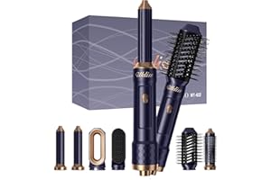 ‎UKLISS 6 in 1 Haartrockner Bürste set, Airstyler 6 In 1 Mit 6 Aufsätze, Trocknen, Glätten, Locken, Volumengeben, Massieren der Kopfhaut, Ionen Pflege, Stylingbürsten für Alle Haartypen