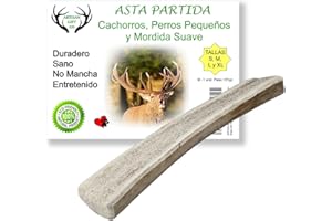 ARTISAN GIFT CO Hueso Asta de Ciervo Partida para Cachorros y Perros Masticadores Suaves, Peso min. 51gr. (M 1 und.)