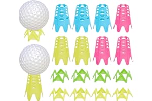 CHGCRAFT 17 Pz 4 Colori Golf Simulator Tees Plastica Golf Tee Golf Mat Tees Pratica Golf Tees Perfetto per Turf e Driving Range Indoor Claw Tees, Altezza 21mm-45mm