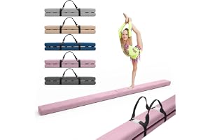 Fällbar balansbalk för barn (200 cm) | Vadderad gymnastikutrustning för hemmet, halkskyddad gymnastik för barn