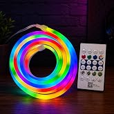 Akıllı Neon LED Şerit 5 Metre &ndash; USB Bağlantılı, Uygulama ve Kumanda Kontroll&uuml;, M&uuml;zik Senkronizasyonlu, Zaman Ayarlı, &Ccedil;ok Renk