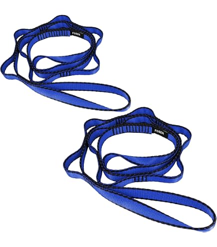 PATIKIL Cinghie A Catena A Margherita Per Yoga Aereo - 2 Pezzi, Nylon Regolabile 202 Cm Con 15 Loop, Argento