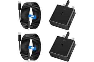 DIHINES USB C Charger for Samsung Fast Charger USB C Plug & Cable 3M Long 25W Type C Super Fast Phone Charging Android Adaptor UK 2-Pack for Galaxy S25 Ultra/S24/S23/S22/S21/S20/A56/A55/A36/A17/A16/Note 20/10