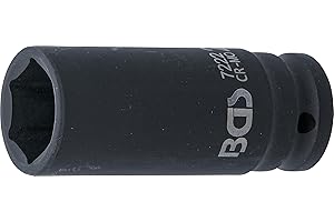 BGS 7222 | Llaves de vaso impacto hexagonal, largo | entrada 12,5 mm (1/2") | 22 mm
