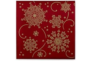 Mank Airlaid-Servietten 40x40 cm, Premium Einweg Serviette, stoffähnlich und saugstark, perfekt für Weihnachtsfeiern & Adventsfeiern, Winter Weihnachtsservietten 50 Stück Cristal (Bordeaux)