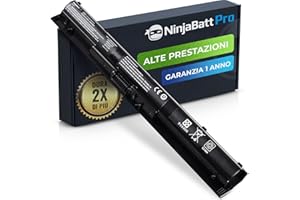 NinjaBatt Batteria Pro per HP K104 800049-001 KI04 800050-001 800010-421 800009-421 15-AB150SA HSTNN-DB6T AB254SA HSTNN-LB6S AB271SA 800049-005 Cellule Samsung [4 celle/2600 mAh/38 Wh]