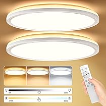 Plafoniera LED Soffitto 24W - Dimmerabile Con Telecomando, 3000K-6500K, Retroilluminazione - Foto 9