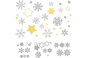 BETESSIN 24Pcs Matrices de Découpe Scrapbooking Dies Noël Pochoir en Métal Flocons de Neige Étoiles pour Fabrication de Cartes Bricolage Artisanat