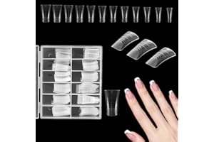 Bewudy 120 sztuk podwójnych kształtów paznokci, 12 rozmiarów, akrylowe końcówki żelowe, przedłużanie paznokci, zestaw dla profesjonalnych projektantów paznokci dla początkujących (styl 2)