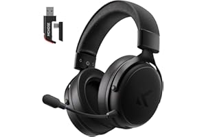MCHOSE V9 Pro Casque de Gaming sans Fil avec Microphone Détachable, Son Surround 7.1 Esports, Connexion Tri Mode, Transducteurs 53mm, pour PC, Mac, PS5, PS4, Switch Series - Noir