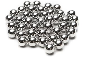 HiPicco 100pcs 10mm Bearing Balls 304 Stainless Steel G100 Precision Balls，10mm/apr.0.39" Precision Bearing Balls