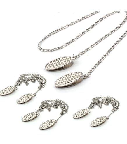 Serviettenhalter-Kette Mit Strass – Edelstahl, Ca. 59 Cm – Verwandelt Servietten In Lätzchen, Geschenkidee