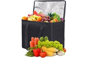 TIANNAIT 1 Food Cooler Bag, 30L thermal insulation picnic bag, Portable Delivery Bag with Zipper, Great Cooler Bag for Picnic, Travel, Food Delivery