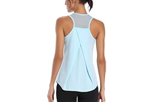 Dawnrole de Sport Femme Running Fitness sans Manches Chemises Basiques Respirant