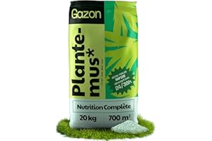 PLANTEMUS* PLANTEMUS Engrais Gazon NPK (12-11-18) Automne/Hiver - Pelouse Vert, Dense et Durable, Fertilisant Granulé en Perles Ultrasolubles, 20 KG, 700 m²