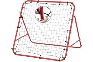 Filet d'entraînement de Football, Petit Filet de Rebond, 62 cm x 62 cm, Cible de Football, Cible de Jeu pour Adolescents et Adultes, Aide à l'entraînement, Cadeau d'anniversaire, Rouge