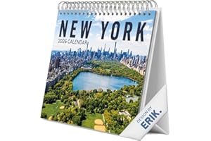 Grupo Erik Desk Calendar 2026 - New York Calendar 2026 Month To View | Monthly Desk Planner, Desktop Gifts Under 10 Pounds | Travel Gifts For Friends