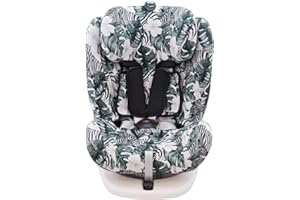 JYOKO KIDS Funda de algodón para silla de coche compatible con Star Ibaby, Baby Auto Fix Noe (Zebra)