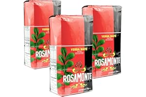 YERBEE Rosamonte Yerba Mate Tea Traditional 3kg (3x1kg) - Maturation time is 12 months | Detox and energy drink