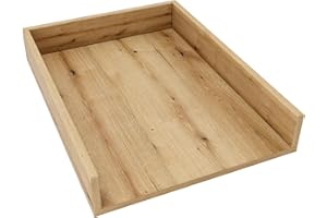 regalik Universal Changing Top, Changing Table Topper for Dressers of Any Width, Removable Changing Unit, Straight Front Panels, Oak, 72cm x 54cm