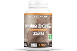 BIO ATLANTIC ✿ Levadura de Cerveza Orgánica - 1200 mg por dosis diaria - 200 comprimidos - Alta Concentración, Formato Ahorro y Premium