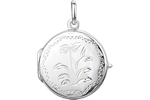 Amberta Medaglione Rotondo da Donna in Argento Sterling 925