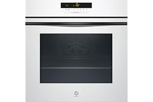 Balay - Horno multifunción con función freidora de aire, 60 cm, Pirólisis y Aqualisis, 40 recetas, táctil, Raíles Flex, Cristal Blanco, 3HB5879B7