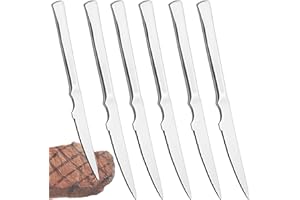 TURNAROUNDTECH Couteaux à steak acier inox poli 6 pieces couteau a steak couteau steak couteau viande couteau a viande couteau à steak couteaux a steak