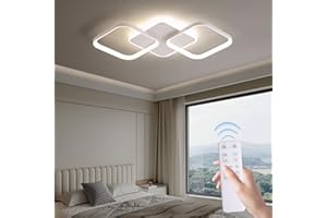 ‎ANTENLICHT ANTENLICHT LED Ceiling Light Living Room 40 W 4500 LM with Remote Control Continuously Dimmable 2700-6500 K, Living Room Lamp with Memory Function Made of Metal for Bedroom Dining Room Hallway