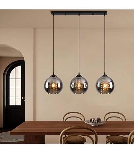 LUSSIOL Sospensione Quadra Bicolore – Lampada A Soffitto 75W, Nero/Rosso, L 40 X H 12 Cm - 2