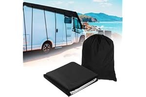 LUOLETY Pokrowiec ochronny na dach do przyczepy kempingowej, wodoszczelna osłona dachu 210D, ochrona przed każdą pogodą, osłona samochodowa, na zewnątrz, słońce, deszcz, kurz, ochrona przed promieniowaniem UV