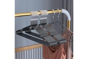NIULAB Kleiderbügel Metall (40 cm) – 30 Stück Platzsparende Kleiderbügel für Erwachsene,0,4cm Dick, Belastbar mit Schwerer Kleidung,Bügel mit rutschfest Nut für Mäntel, Hosen (Schwarz)