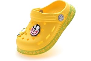 ZYLDK Unisex Gartenschuhe Clogs Kinder Gartenschuhe Kuschelige Hausschuhe Latschen Sommer rutschfeste Slippers mit Cartoon Raupe