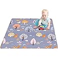 MIIMER Foldable Portable Playmat for Babies, Washable Non-Slip Tummy Time Mat, 160x110 cm, Extra-Large Crawling Mat