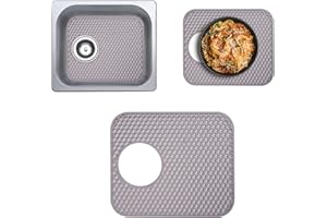 FILILOGOR Tappetino per Lavello in Silicone, Protezioni per Lavello Antiscivolo Resistenti al Calore per Il Fondo del Lavello della Cucina, Tappetini per Lavello Pieghevoli per Piatti e Bicchieri